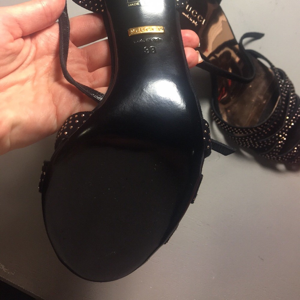 Authentic Gucci ankle strap sandals